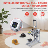 Hat Press Heat Machine, 2-in-1 Commercial Caps Hat Heat Press Transfer Machine 12x12cm Semi-Auto Magnetic Digital Press, American Standard 110V Small Label Stamping Machine Heat Press Machine for Caps Poggyyi