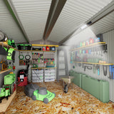 Metal Storage Shed,Outdoor Storage Building 10x12,Large Backyard Sheds with Lockable Doors,Waterproof Outside Storage Shed Sannwsg