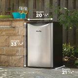 Danby DAR044A6BSLDBO 4.4 Cu.Ft. Outdoor Mini Fridge, IPX4-Rated Stainless Steel Look All Refrigerator for Patio, Cabana, Pool Bar, E-Star Rated, Spotless Steel Danby