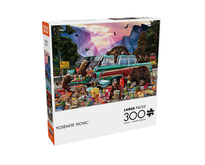 Buffalo Games - Garry Walton - Yosemite Picnic - 300 Piece Jigsaw Puzzle for Adults Challenging Puzzle Perfect for Game Nights - Finished Puzzle Size is 21.25 x 15.00