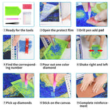 OWAY Full Drill 5D Diamond Painting 20X16 inch, Paint by Number Kits Starry Night Diamond Painting Kits for Home Wall Decor OWAY
