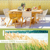 ZMNXAS Natural Reed Fencing Rolls,Privacy Fence Screen,Balcony Reed Fence Bamboo Screen Fencing for Outdoor Backyard Patio,Balcony Fencing Covering(61x244cm(2x8ft)) ZMNXAS