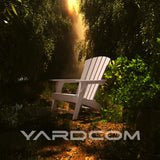 YARDCOM Adirondack Chair, 110°Ergonomics Plastic Extra Tall Adirondack Chairs, HDPE All-Weather Plastic Patio Outdoor Chair, High Foamed Polyethylene Fire Pit Chair(Natural) YARDCOM