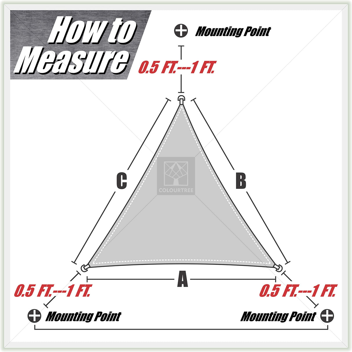 ColourTree 14' x 14' x 19.8' Sand Beige Sun Shade Sail Right Triangle Canopy Fabric Cloth Screen, Water Permeable & UV Block UPF50, Heavy Duty, Carport Patio Outdoor - (We Customize Size) ColourTree