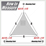 ColourTree 14' x 14' x 14' Sand Beige Sun Shade Sail Triangle Canopy Fabric Cloth Screen CAPT14, Water Permeable & UV Block UPF50, Heavy Duty, Carport Patio Outdoor - (We Customize Size) ColourTree