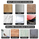 Paper Towel Holder - Self-Adhesive or Drilling, Matte Black, Upgraded Aluminum Kitchen Roll Dispenser Under Cabinet, Lighter but Stronger Than Stainless Steel! niffgaff