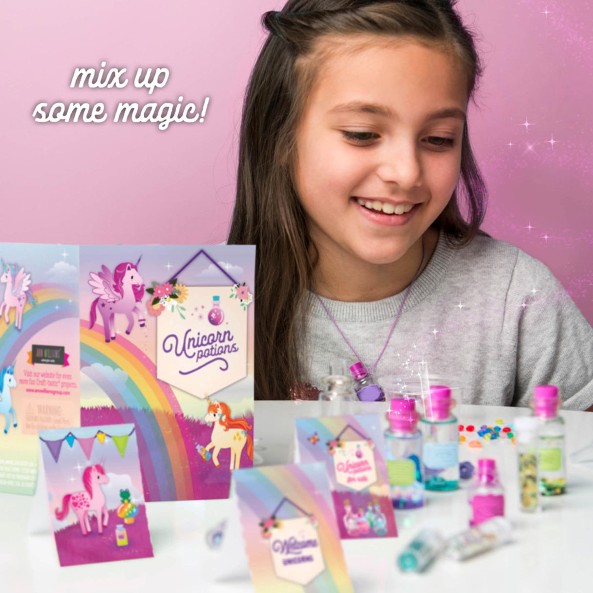 Craft-tastic – DIY Unicorn Potions Craft Kit – Includes Book with Magical Recipes, Enchanted Ingredients, Cabinet & More – Arts & Crafts for Kids – Fun, Creative & Unique Gift Craft-tastic