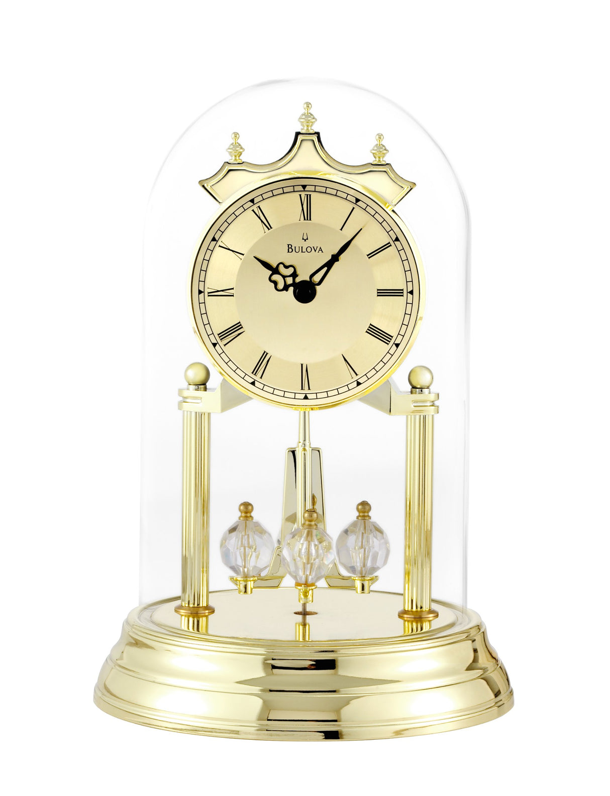 Bulova B8818 Tristan I Clock, Brass Finish Bulova
