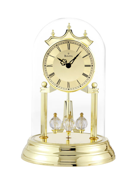 Bulova B8818 Tristan I Clock, Brass Finish Bulova