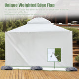 Domi Gazebo Cover for 12'x14' Gazebo, All Weather Universal Gazebo Winter Cover with Premium 200g Waterproof PE Fabric, Sidewalls, Mesh Windows, Patio Cover for Winter Gazebo domi outdoor living