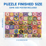 Nattork Jigsaw Puzzles 500 Pieces for Adults, Families (Donuts) Pieces Fit Together Perfectly Nattork