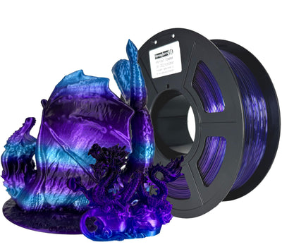 Stronghero3D PETG 3D Printer Filament 1.75 mm,Core Shell Co Extruded, Purple Gradient,Accuracy +/- 0.05 mm net Weight 1 kg for Ender3 Cr10
