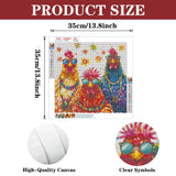 Eiflow DIY Chicken Diamond Art Kits for Adults, 5D Diamonds Painting Kits Rooster with Glasses Full Round Drill(13.8x13.8inch/35x35cm) Eiflow