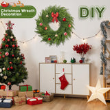 26 Inch Christmas Wreath, Christmas Wreaths for Front Door, Artificial Pine Wreath for Table Wall Window Indoor Outdoor Christmas Decoration OZFHUA