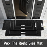Yimobra Sturdy Front Entrance Door Mat, Heavy Duty Outdoor Indoor Doormat Entryway Floor Mat, Non Slip Rubber Backing, Easy Clean Shoe Scraper, Waterproof, Patio, Lawn, 17x29.5 Inch, Black Yimobra