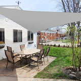 Windscreen4less 18' x 18' x 18' Sun Shade Sail Triangle Outdoor Canopy Cover UV Block for Backyard Porch Pergola Deck Garden Patio (Light Gray) Windscreen4less