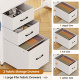 SEDETA 58'' L Shaped Computer Desk with 3 Drawers, Bookshelf, and LED Light for Home Office and Gaming SEDETA