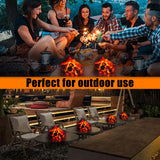 Bestview LED Simulation Charcoal Flame Lamp Fake Campfire Night Light, 3D Fake Fireplace Fire Pit Firewood Lamp with Realistic Log Flameless Candle Battery Operated, Halloween Christmas Decorations Bestview