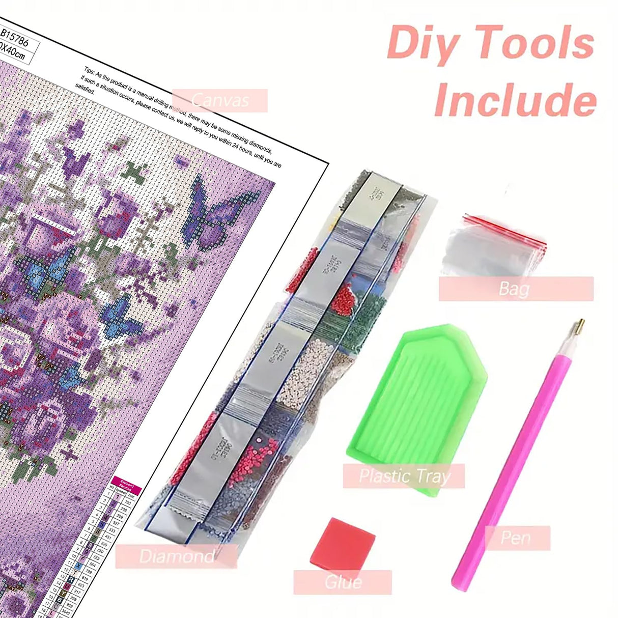 DIYCYCY Floral&Butterfly Diamond Art Kits for Adults Beginners,DIY 5D Diamond Painting Flowers,Round Full Drill Gem Art for Adults,Diamond Dots Paintings Picture Crafts Home Wall Decor 12x16 in DIYCYCY