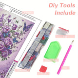 DIYCYCY Floral&Butterfly Diamond Art Kits for Adults Beginners,DIY 5D Diamond Painting Flowers,Round Full Drill Gem Art for Adults,Diamond Dots Paintings Picture Crafts Home Wall Decor 12x16 in DIYCYCY