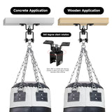 Rotating Punching Bag Hanger with 360degree Swivel Hook Heavy Duty Ceiling Wall Mount for Boxing MMA, Fitness Training Secure Adjustable Steel Bracket Speed Bag Aerial Yoga Swing Gymnastic Rings JARGUUO