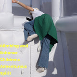 White Bounce House for Adult Kids, 16FT Large Commercial PVC Bounce House Castle w/Widened Curved Slide & Big Ball Pit, 1100w Blower, 16x14x10.5ft Inflantteble