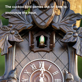 Ninefish Deep Chestnut 21x13 Dual Owl Roof Decorative Cuckoo Clock: Uniquely Beautiful, Illuminate Your Home! Night Mode, Quartz Movement, and Automatic Light Sensor Perfectly Integrated! Ninefish