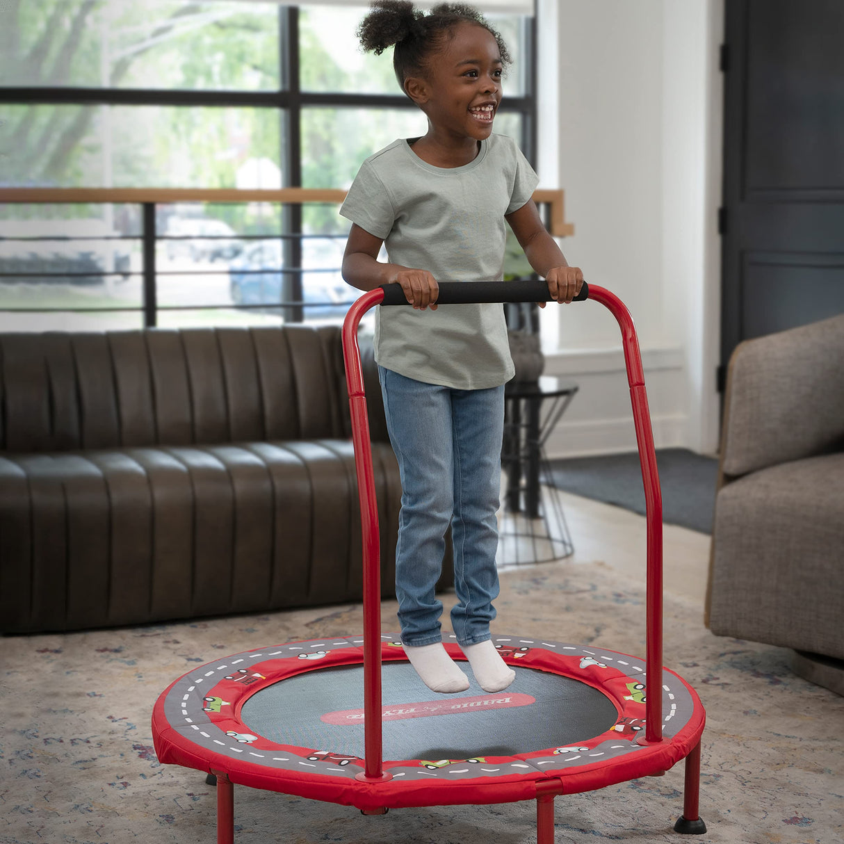 Radio Flyer 2-in-1 Kids' Trampoline, Mini Trampoline for Toddlers, Ages 3-6 Years Radio Flyer