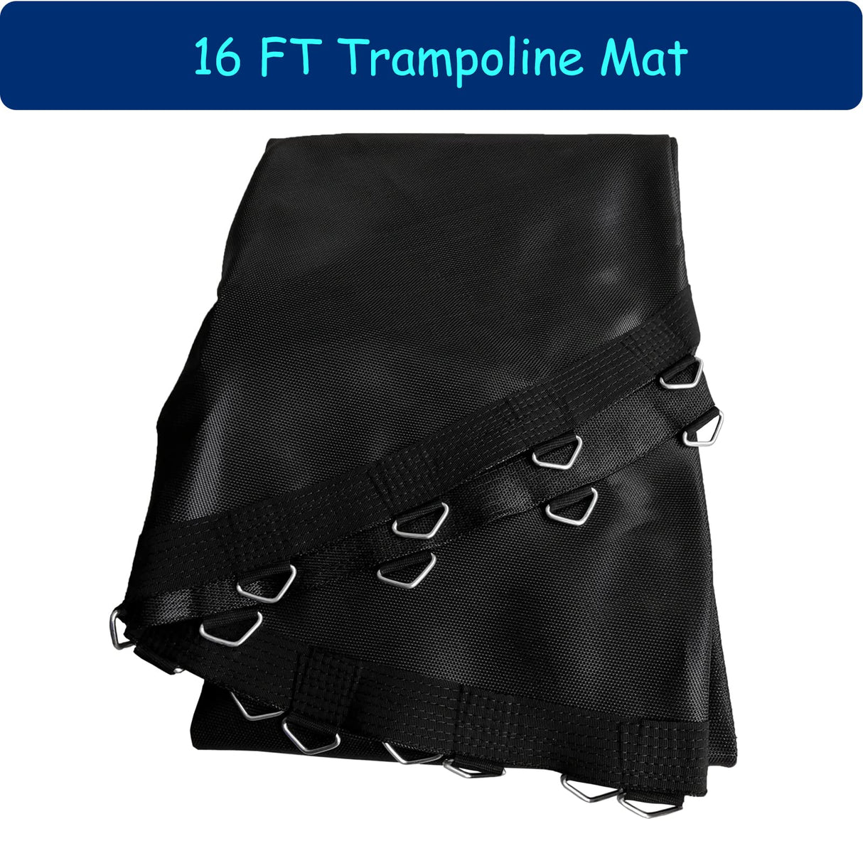 Bzzter 16FT Trampoline Mat,171.8"/14.31ft Diameter Mat with 108 Rings Fits 6.5"-7.0" Spring，w/Pull Hook and Gloves,not Include Frame and Spring Bzzter