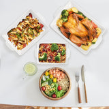 YOUEON Set of 3 Ceramic Baking Dish with Handles, Porcelain Bakeware Set with Boho Pattern, Casserole Dish, Lasagna Pans, Rectangular Baking Dish for Kitchen, Cooking, Cake Dinner Youeon