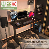 Monomi Height Adjustable Electric Standing Desk, 48 x 24 Inches Sit Stand up Desk, Memory Computer Home Office Desk (Black Frame+ Black Top) Monomi