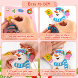 28 Pack Christmas DIY Crafts Kit for Kids, Make Your Own Christmas Snowman Ornaments Xmas Stickers Cutouts Arts and Crafts Bulk for Kids Winter Holiday Xmas Classroom Art Activities Party Decorations GuassLee