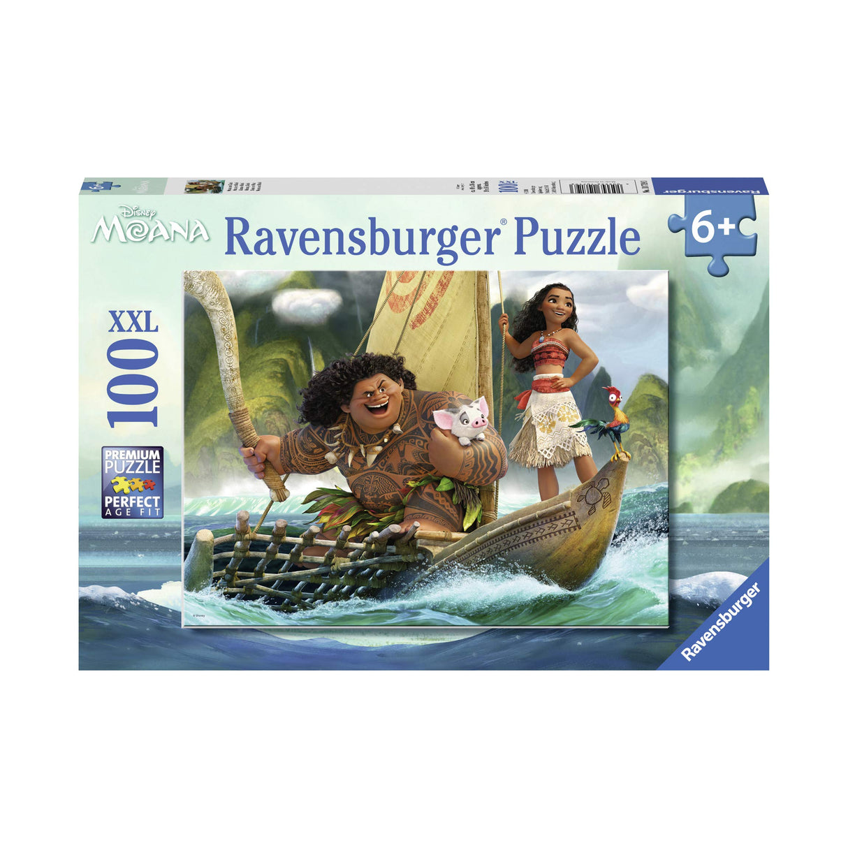 Ravensburger Disney Moana One Ocean One Heart - 100 Piece Jigsaw Puzzle for Kids | Unique Piece Design | Promotes Problem Solving Skills | Family-Friendly Fun | Sustainable and Durable Ravensburger