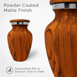 Small Keepsake Cremation Urn for Human Ashes with Wood Grain Finish Choose from 4 Unique Woodgrains Mini Metal Sharing Personal Funeral Urn for Pet or Human Ashes (South American Rosewood) KC KATIE COLLECTION BY URNSELLER