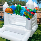 iLink-outer White Bounce House for Kids - 10x8x8FT Oxford White Bouncy House with Ball Pit, Perfect for Parties & Events,Safe and Fun for All Ages iLink-outer