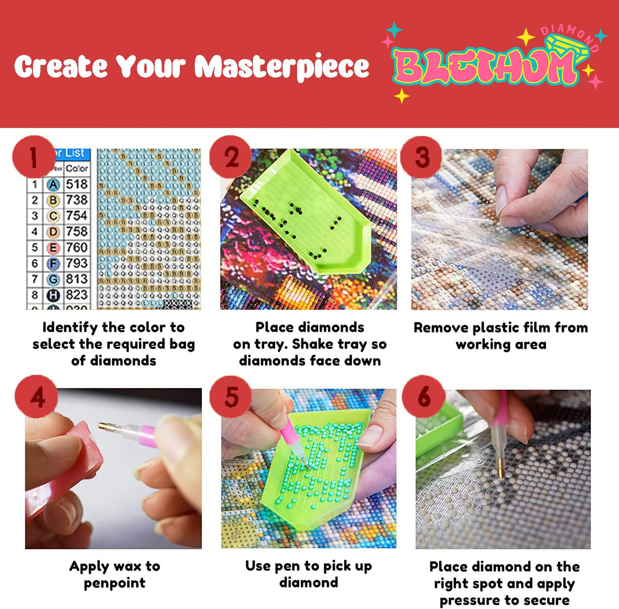 bleihum Moon Diamond Painting Kits for Adults-Flower Diamond Art for Adult,Rose Gem Painting Crafts Home Wall Decor,DIY 5D Gem Art Tree Perfect for Relaxation(12x16 Inch) bleihum