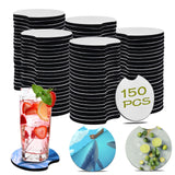 150 PCS Sublimation Blank Car Coasters, 2.75 in Circular Opening Blank Sublimation Coasters for Thermal Sublimation DIY Crafts, Car Coasters. NEOACT