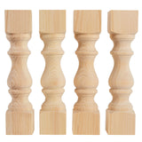 CAROLINA LEG CO. Pine Monastery Chunky Bench Legs - Set of 4 - Coffee Table Legs - Dimensions: 3.5" x 16" CAROLINA LEG CO.