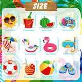 12 Pieces Summer Diamond Painting Keychain 5D DIY Diamond Painting Kit Summer Hanging Diamond Art Kits Diamond Art Summer Ornaments for Kids Summer Crafts Family Decor (Summer Style) Ferraycle