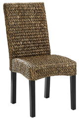 Crosley Furniture Edgewater Handwoven Natural Fiber Rattan Dining Chairs Set of 2, Seagrass Crosley Furniture