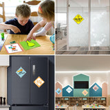 Metal Sublimation Signs, 4 Pack 6" x 6" Sublimation Blanks Suction Cup Car Window Sign, Custom Metal Signs for Hanging SMASMILE