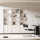 INNOD 72" Tall Book Shelf Bookcase with Doors, Floor Standing 7 Tier Bookshelf Display Shelves, Bookshelf with Storage Cabinet, Home Decor Furniture for Living Room Bedroom and Home Office INNOD