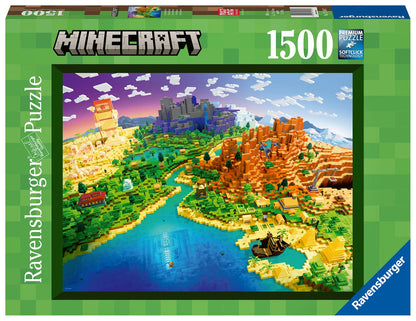 Ravensburger World of Minecraft 1500 Piece Jigsaw Puzzle for Adults - 17189 - Every Piece is Unique, Softclick Technology Means Pieces Fit Together Perfectly