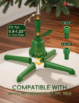 DG-Direct 360° Rotating Christmas Tree Stand, Up to 7.5ft, 90lb Artificial Christmas Tree, Fits 0.8–1.5" Tree Poles, Spinning Christmas Tree Stand, Christmas Tree Revolving Base with Remote Control DG-Direct