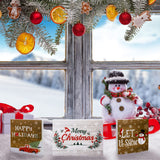 3 Pieces Christmas Tiered Tray Wood Signs Farmhouse Tray Decor Wooden Table Sign Christmas Inspired for Xmas Party Home Crafts Decorations DIY Decor Rustic Mini Wood Kitchen Signs Jetec