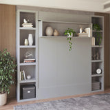 Oakland Living Easy-Lift Queen Murphy Wall Bed in Grey with Two Bookshelves Oakland Living