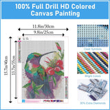 Hummingbird Diamond Painting Kits for Adults-Bird Diamond Art Kits for Adults,5D Diamond Painting,DIY Gem Art Bird Home Wall Decor Perfect for Relaxation 12x16inch Ausanrl