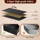 Huuger 63 Inch Long Dresser for Bedroom, Wide TV Stand for 55, 65, 70 Inch TV, 6 Drawer Dresser for Closet with Fabric Drawers, Storage Organizer for Bedroom, Entryway, Black Huuger