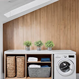 Mkono Small Fake Plants in Farmhouse Galvanized Metal Pots 3 Pack Potted Artificial Plant Eucalyptus for Laundry Room Bathroom Shelf Table Decor Mkono