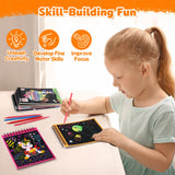 Mocoosy 24 Pack Scratch Art Party Favors for Kids, Birthday Goodie Bag Stuffers, Rainbow Scratch Notebook Bulk Classroom Prizes, Kids Art Craft Kit Back to School Supplies Student Gift from Teacher Mocoosy